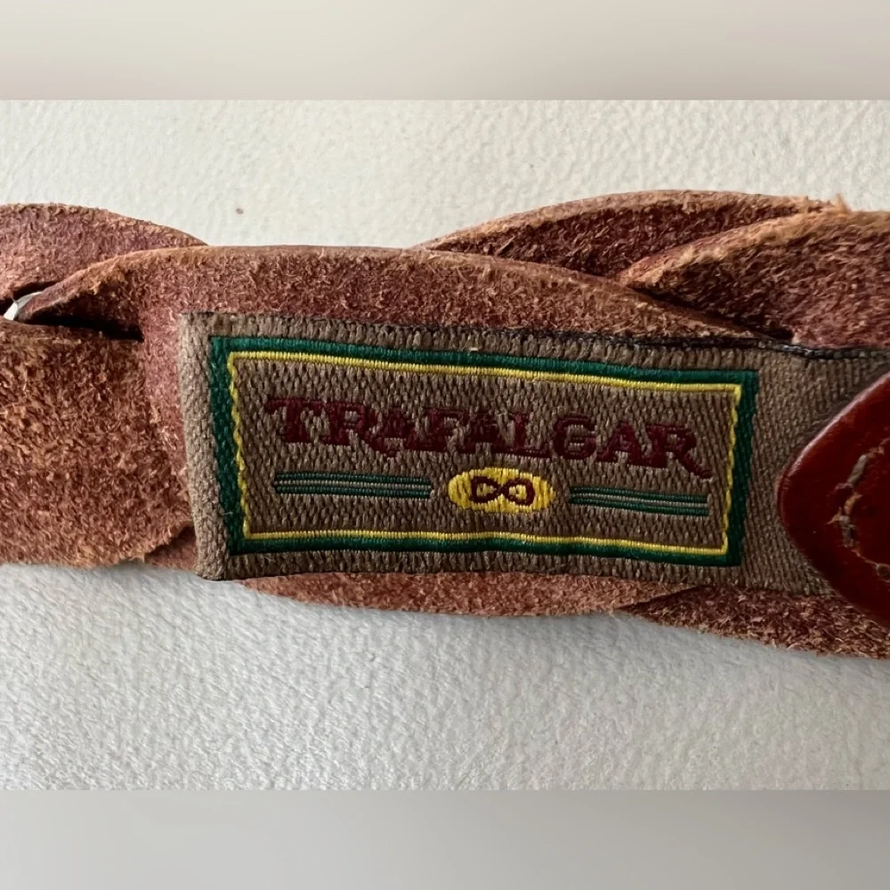 Trafalgar Woven Leather Belt - Size 34